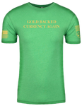 Want to actually Make America Great Again? Gold Backed Currency is how you do it. New MAGA Parody Tee by Wargasm Clothing Company. A Combat Veteran Owned Business. Our currency has been devalued. Fiat money is unreliable.  Thanks FDR. Be a walking history lesson with our GOLD BACKED CURRENCY AGAIN Parody Tshirt.